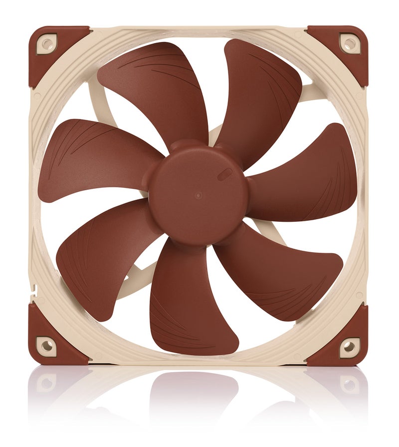 NOCTUA مروحة نوكتوا NF-A14 5V PWM، مروحة هادئة متميزة مع كابل محول طاقة USB، 4 دبابيس، إصدار 5V (140 مم، بني) - Image 4