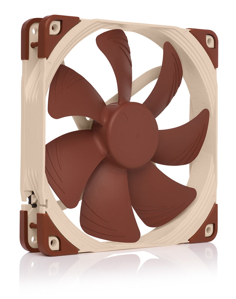 NOCTUA مروحة نوكتوا NF-A14 5V PWM، مروحة هادئة متميزة مع كابل محول طاقة USB، 4 دبابيس، إصدار 5V (140 مم، بني) - Image 1
