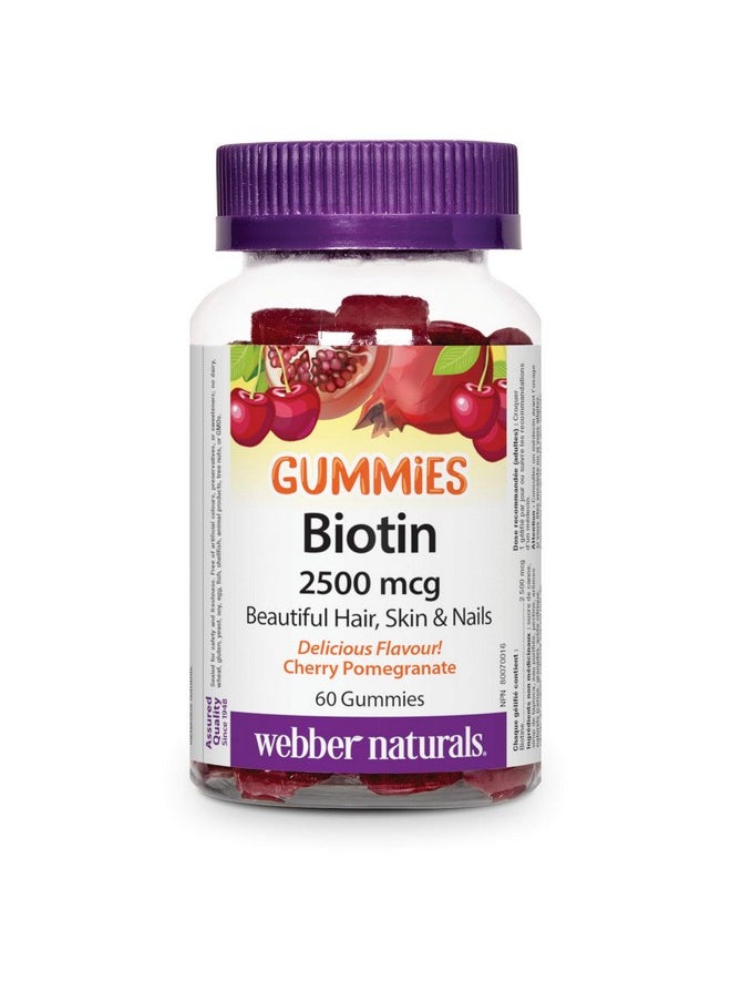 Webber Naturals Biotin Gummies 2500 mcg, Cherry Pomegranate, 60 Gummies - pzsku/Z67254F54209A4D5ED082Z/45/_/1739864971/5765cfe3-22cc-4ed4-8162-f9f1b445ea23