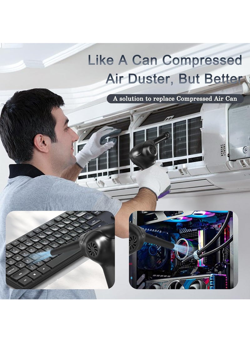 KASTWAVE Compressed Air Duster, Electric Air Duster, Rechargeable Cordless Air Blower,  2 Gears Adjustable Jet Dry Blower Air Blower, Portable Air Blower, for Cleaning Keyboard Laptop & PC - Image 2