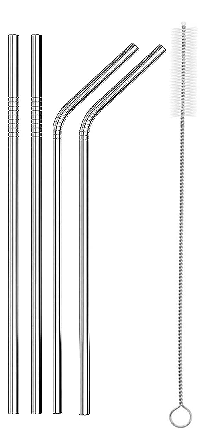 NOBILEA Stainless Steel GlassTumbler with BPA Free Lid Steel Straw with Cleaning Brush Food Grade Cap for Straw and Extra Storage Lid 100 Leak Proof 370 ml Silver - Image 5