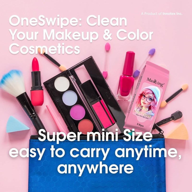 Masking Super mini Makeup Remover Wipe Super Mini Size Wipe Makeup Remover for Face Pack 10 - Image 2