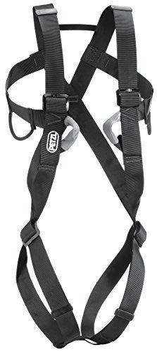 PETZL 8003 Harness - Adjustable, Full-Body Harness for Mountaineering and Glacier Travel - Black - Size 2 - Image 1
