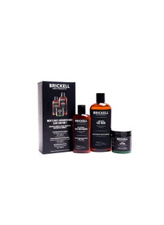 Brickell Men's Products Daily Advanced Face Care Routine I Gel Facial Cleanser Wash Face Scrub Face Moisturizer Lotion Natural And Organic Men'S Skin Care Gift Set Scented  - Image 1