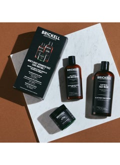 Brickell Men's Products Daily Advanced Face Care Routine I Gel Facial Cleanser Wash Face Scrub Face Moisturizer Lotion Natural And Organic Men'S Skin Care Gift Set Scented  - Image 2