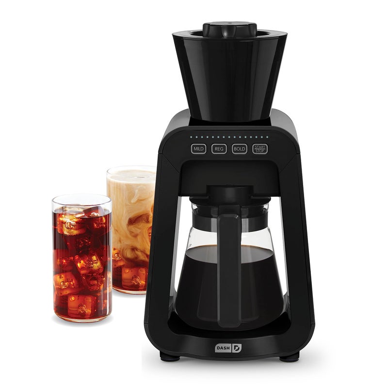 Dash DASH Rapid Cold Brew Maker with VacuPress Technology with Glass Carafe for 40 Ounces of Instant Fresh Cold Brew Coffee or Iced Tea 