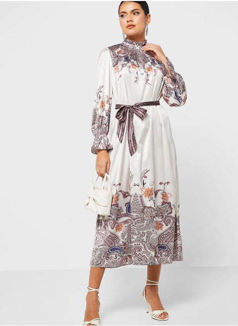 Abstract Print Dress