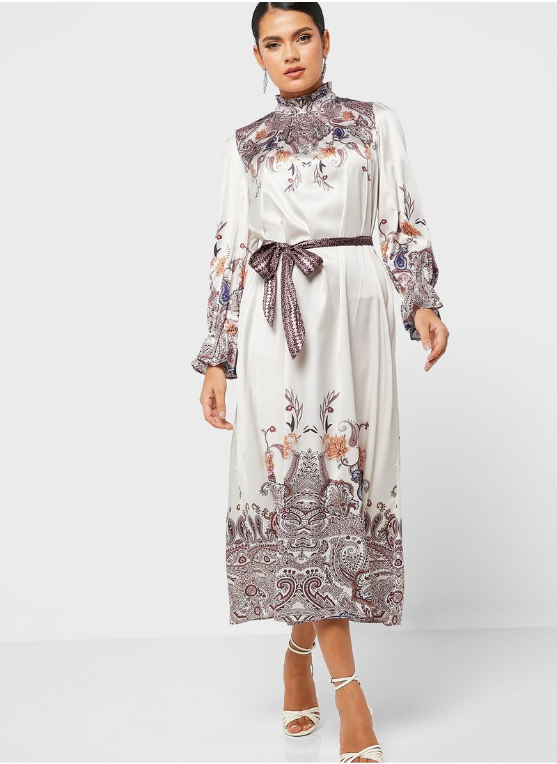Abstract Print Dress
