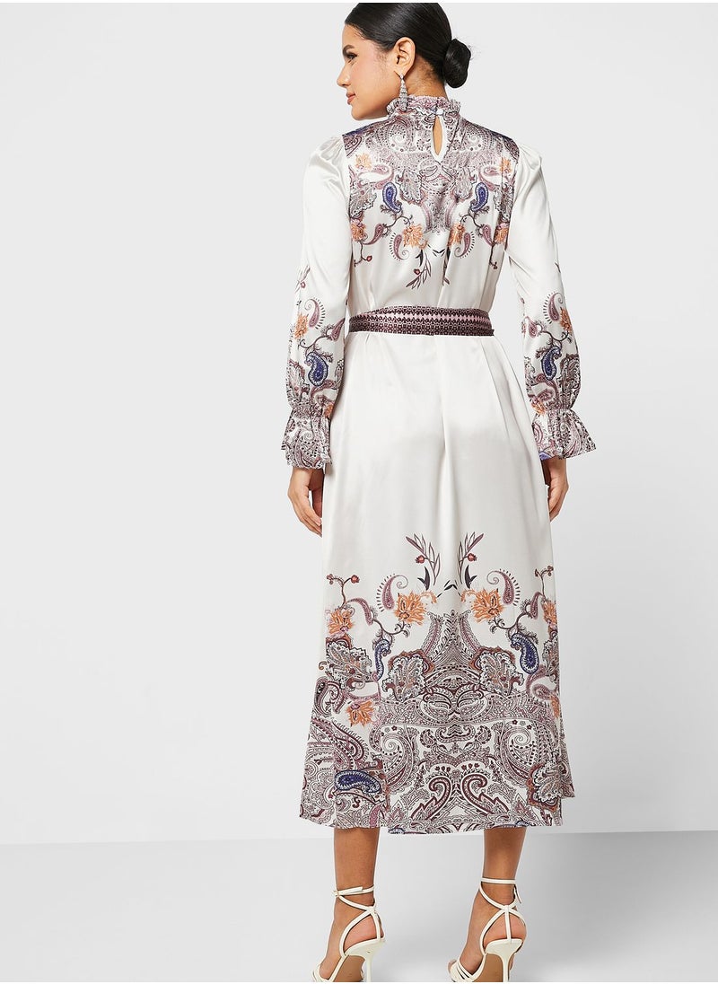 Abstract Print Dress