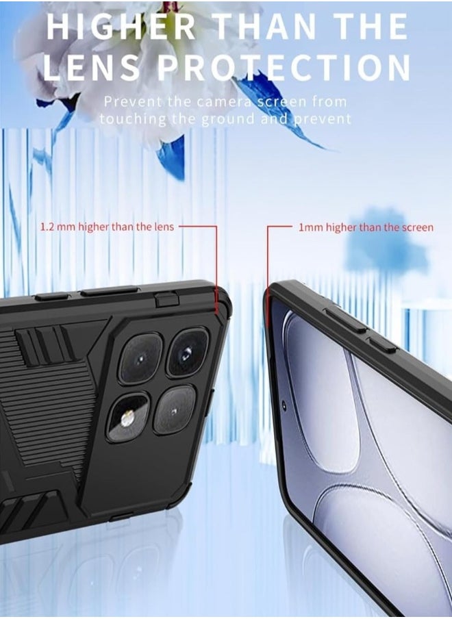 Generic - Case Compatible with Xiaomi 14T Pro 2024, 2-in-1 TPU+PC Dual Layer Combo Shockproof Ultra-Thin Protective Phone Back Cover with Kickstand - Image 1