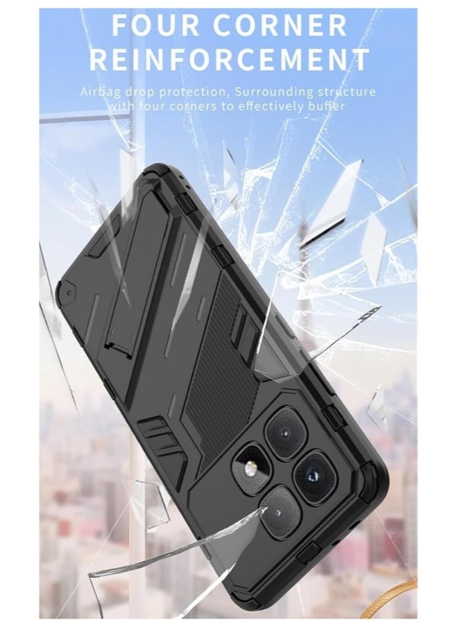 Generic - Case Compatible with Xiaomi 14T Pro 2024, 2-in-1 TPU+PC Dual Layer Combo Shockproof Ultra-Thin Protective Phone Back Cover with Kickstand - Image 1