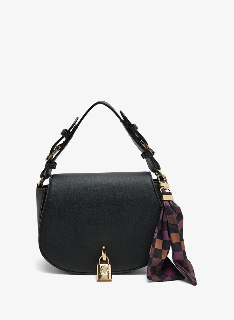 آن كلاين Anne Klein Logo Detail Scarf Detail Flap Shoulder Bag