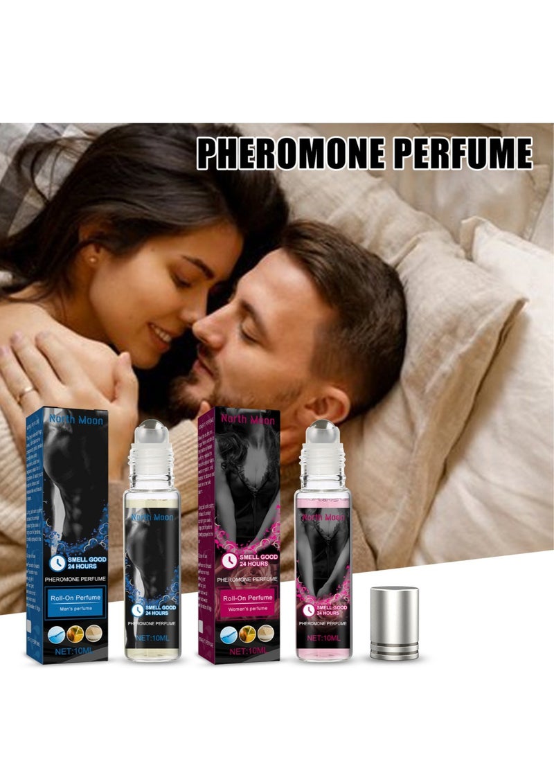 NORTH MOON - Pheromone Roll-on Massage Essence Ambient Fragrance For Men and Women 2-Pcs - Image 1