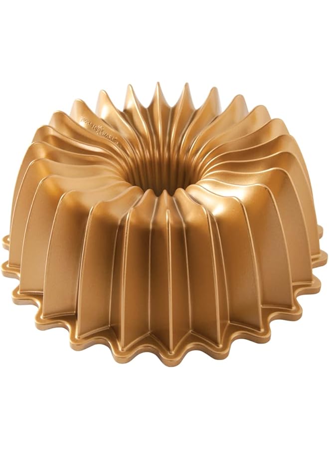 نورديك وير مقلاة بوندت ذهبية لامعة مقاس واحد - Image 1