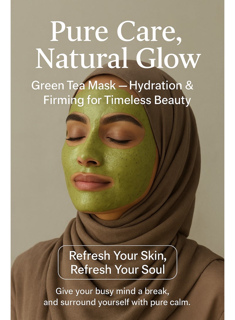 HFRUI (HFRUI) Green Tea Facial Mask – Collagen Moisturizing & Anti-Aging Sheet Mask, Brightening & Nourishing Skincare - Image 2