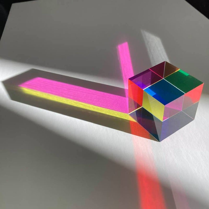 CMY Cubes Mini (30mm) - Cyan, Magenta & Yellow Cube - Optical Color Cube - Teaches Subtractive Color Mixing - Educational, Scientific, Physics & Kinetic Art Desk Object, STEAM - Image 5