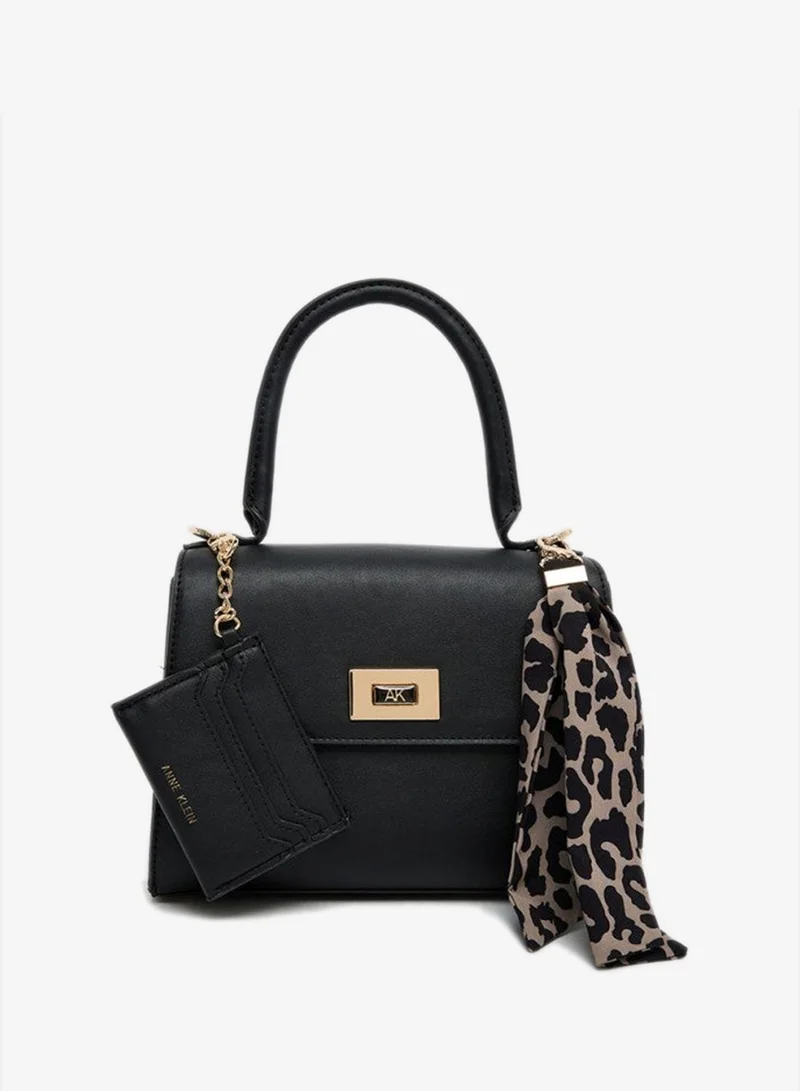 آن كلاين Anne Klein Logo Metal Scarf Detail Top Handle Bag