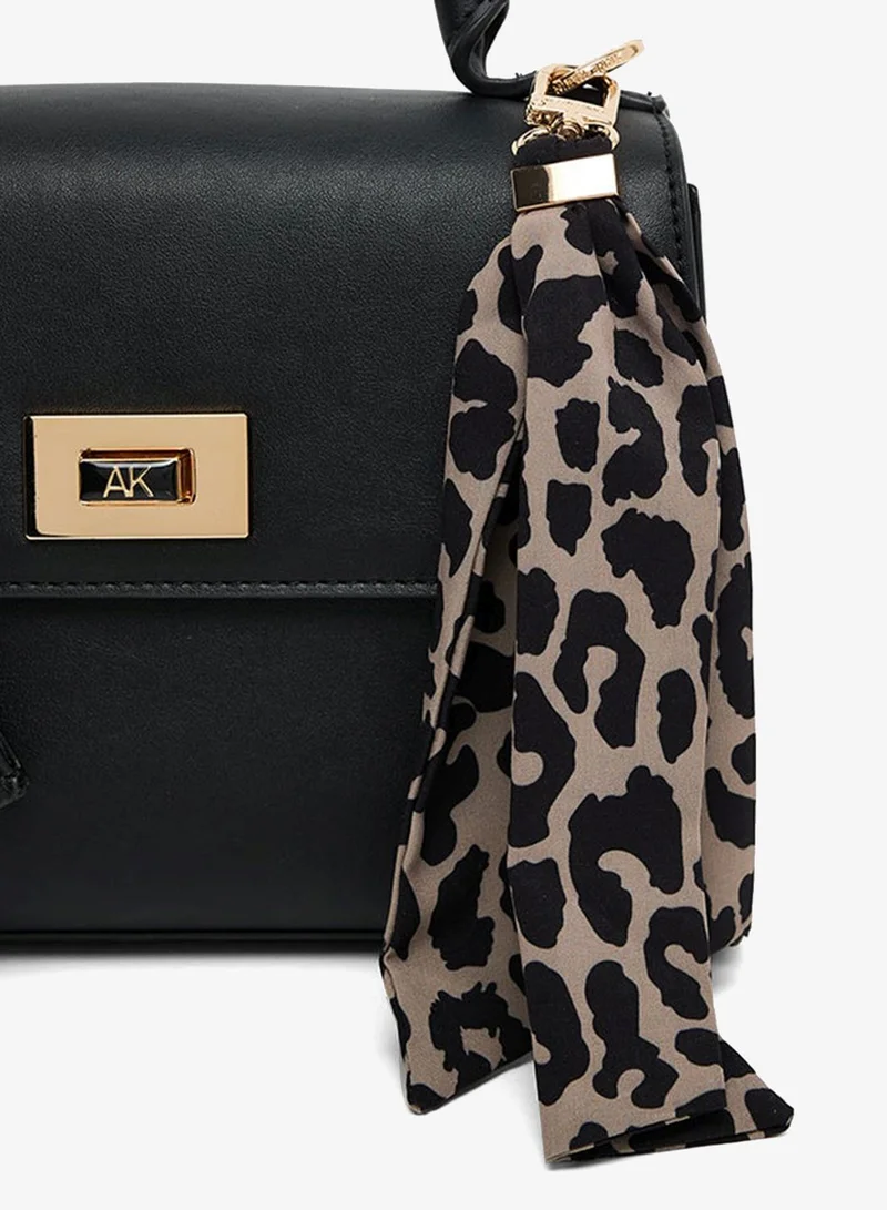 Anne Klein  Anne Klein Logo Metal Scarf Detail Top Handle Bag for Women | Best Price UAE