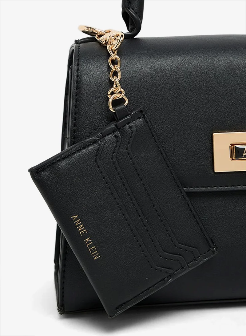 Anne Klein  Anne Klein Logo Metal Scarf Detail Top Handle Bag for Women | Best Price UAE