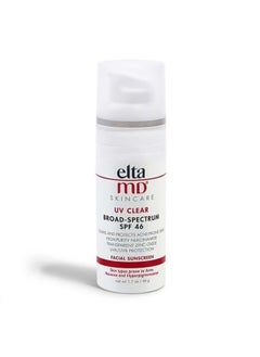 Elta MD UV Daily Broad Spectrum SPF46 Moisturizing Facial Sunscreen, UV Clear Cream, UVA/UVB Protection Sunblock Cream, Calms Sensitive Skin and Acne Prone Skin, Can Easily Be Worn Alone Or Under Makeup, 48ml  - Image 1