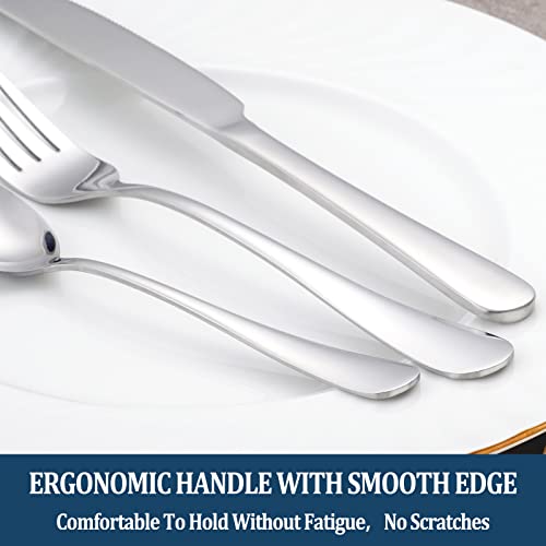 MUTNITT Dinner Forks,Set of 16 Top Food Grade Stainless Steel Silverware Forks,Table Forks,Flatware Forks,8 Inches,Mirror Finish & Dishwasher Safe,Use for Home,Kitchen or Restaurant - Image 5
