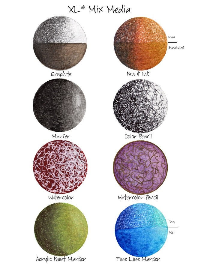 Canson XL Series Mix Media Paper Pad, Heavyweight, Fine Texture, Heavy Sizing for Wet and Dry Media, Side Wire Bound, 98 Pound, 18 x 24 In, 30 Sheets - Image 4