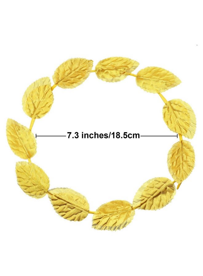 Canlierr Gold Laurel Crown Headband, 12 Pieces Halloween Costume Headpiece, Lightweight Greek Goddess Headband, Quality Knitted Fabric Material, for Men Women Toga Party Decoration Accessories - Image 2