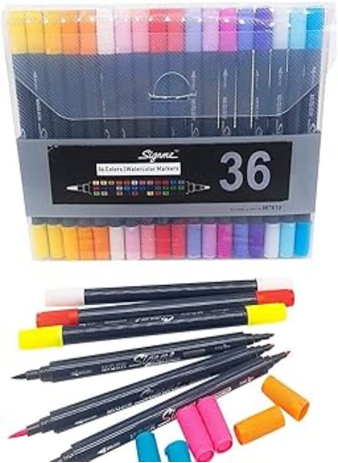 M&G M&G Chenguang Water-Soluble Marker Set Double-Head 36Colors - No:Apmw7610 