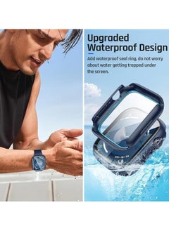 Generic Hard PC Case Compatible with Apple Watch Series 10 46mm with Tempered Glass Screen Protector, Full Coverage, Touch Sensitive, Ultra-Thin HD Bumper Protective Cover (Blue)  - Image 5