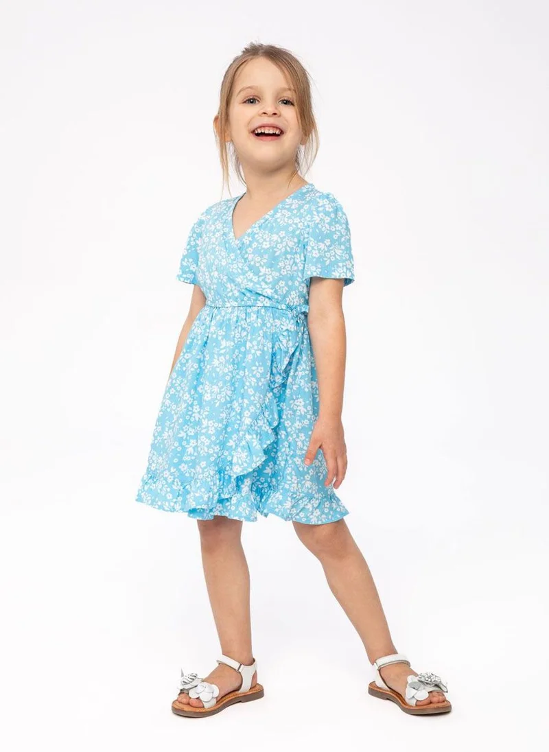 MINOTI Teen Girls Printed Wrap Dress