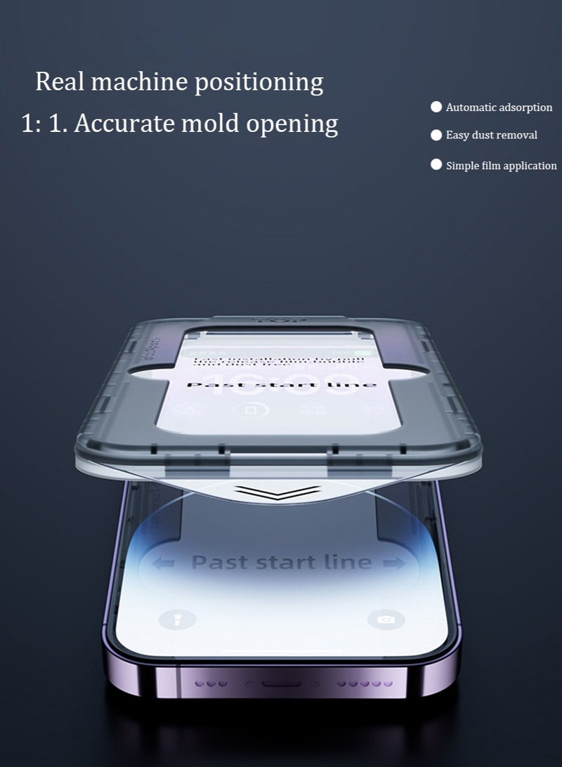 X-level Dust-Removal Easy App iPhone 15 Screen Protector - Precision Applicator, Dust Removal Anti Bubble Tech, 9H Hardness, Oleophobic Coating, Smooth Touch, HD Bubble Free - (iPhone 15) - Image 3
