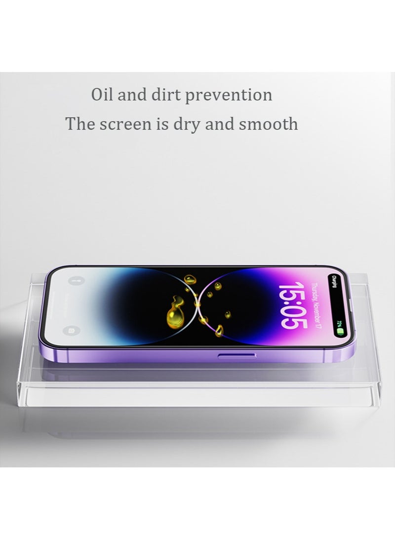 X-level Dust-Removal Easy App iPhone 15 Screen Protector - Precision Applicator, Dust Removal Anti Bubble Tech, 9H Hardness, Oleophobic Coating, Smooth Touch, HD Bubble Free - (iPhone 15) - Image 2