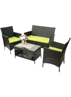 Sweet Furniture Chic Rattan Garden Set – Sofa, 2 Chairs, and Table for Perfect Outdoor Spaces. 