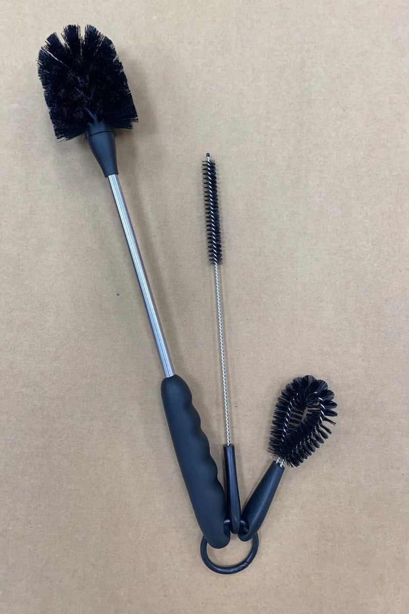 3-Piece Cup Brush Set for No-Dead-End Cleaning Black cup brush three-piece set
