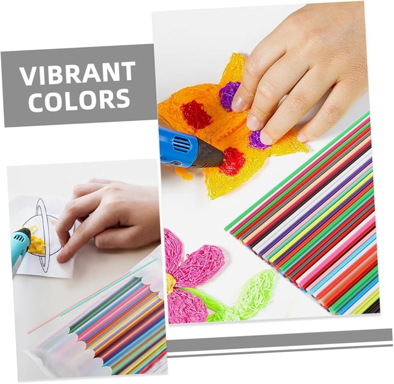 Unomor 110 قطعة إعادة تعبئة قلم Doodler متعدد الألوان خيوط PCL آمنة للحرف اليدوية للأطفال - Image 4
