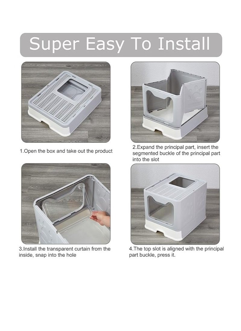 Generic Cat litter box with two-way folding drawer,  - Image 3