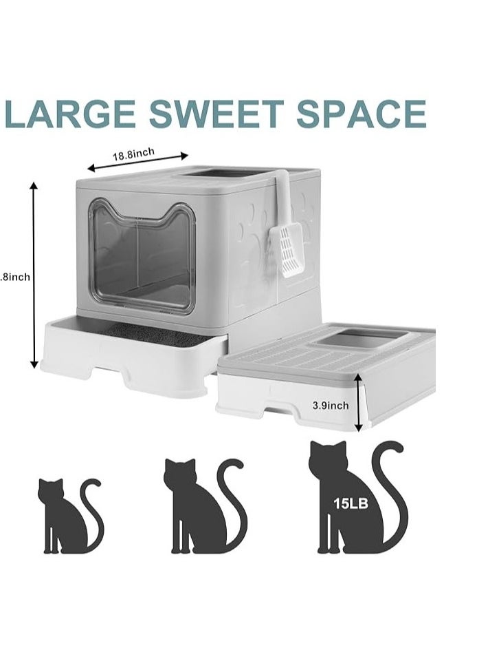 Generic Cat litter box with two-way folding drawer,  - Image 4