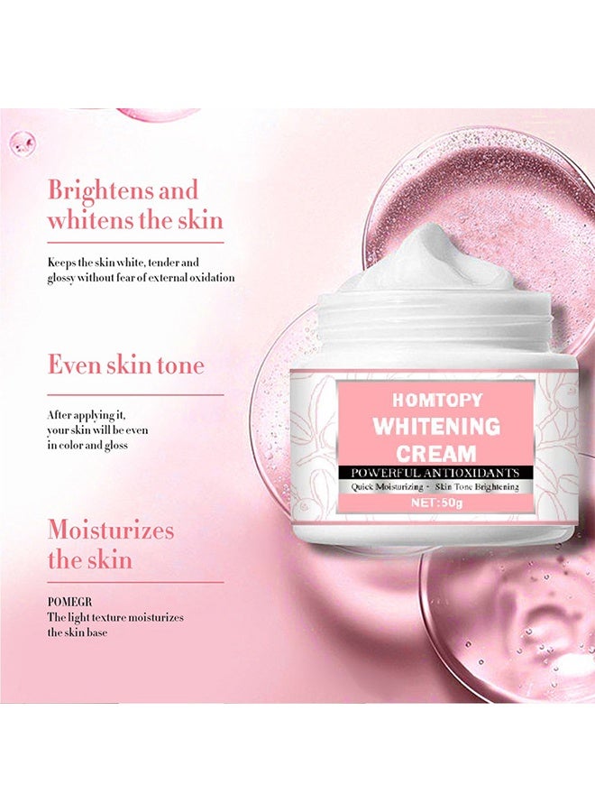 HOMTOPY Whitening Cream - for Neck, Knees, Elbows, Inner Thigh Underarm Whitening Dark Spot Corrector Cream Face and Body Skin Lightening Cream 50g - Image 3