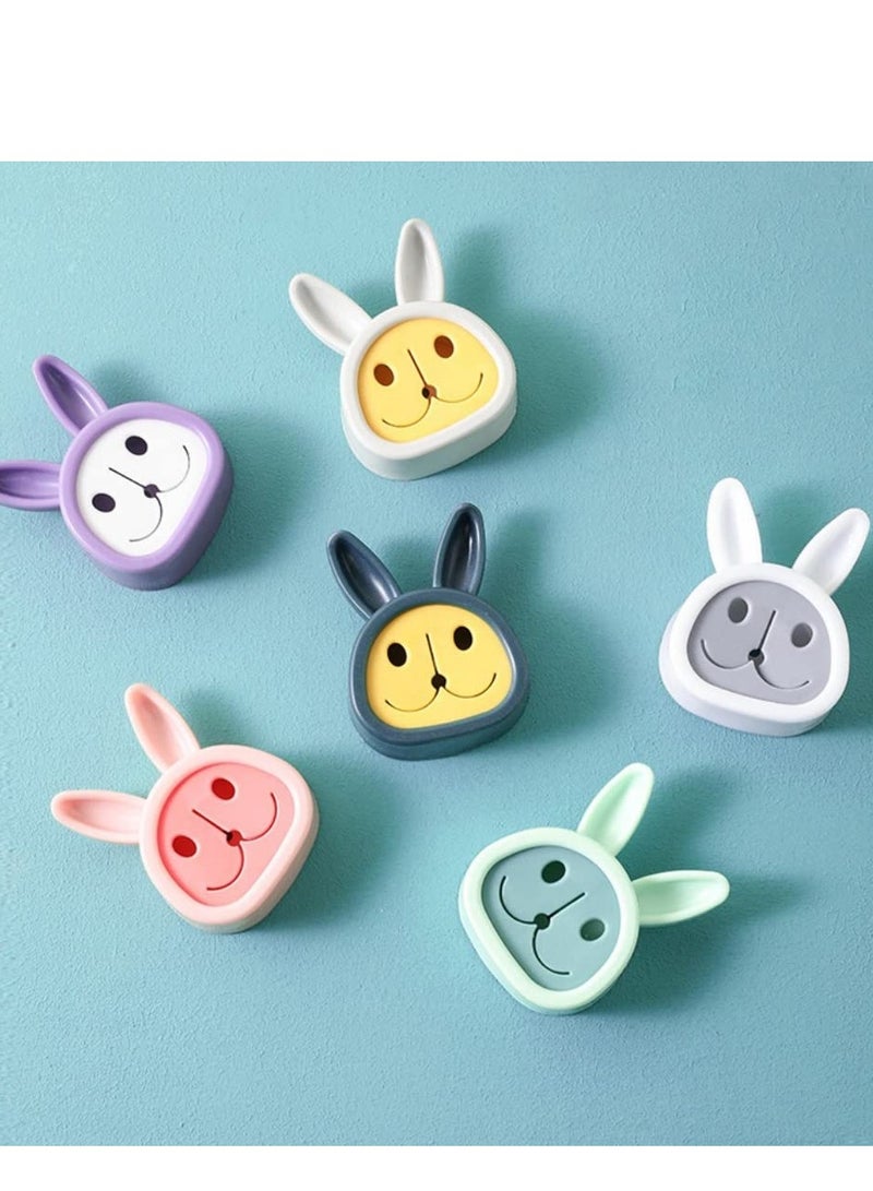 Self Adhesive Hooks Towel Organizer Free Punch Wall mounted Useful Strong Cartoon Hook Pink  Hanger  Holder Sucker Bathroom Accessories for Bathrooms Bedroom Door (Mix-1) - Image 2