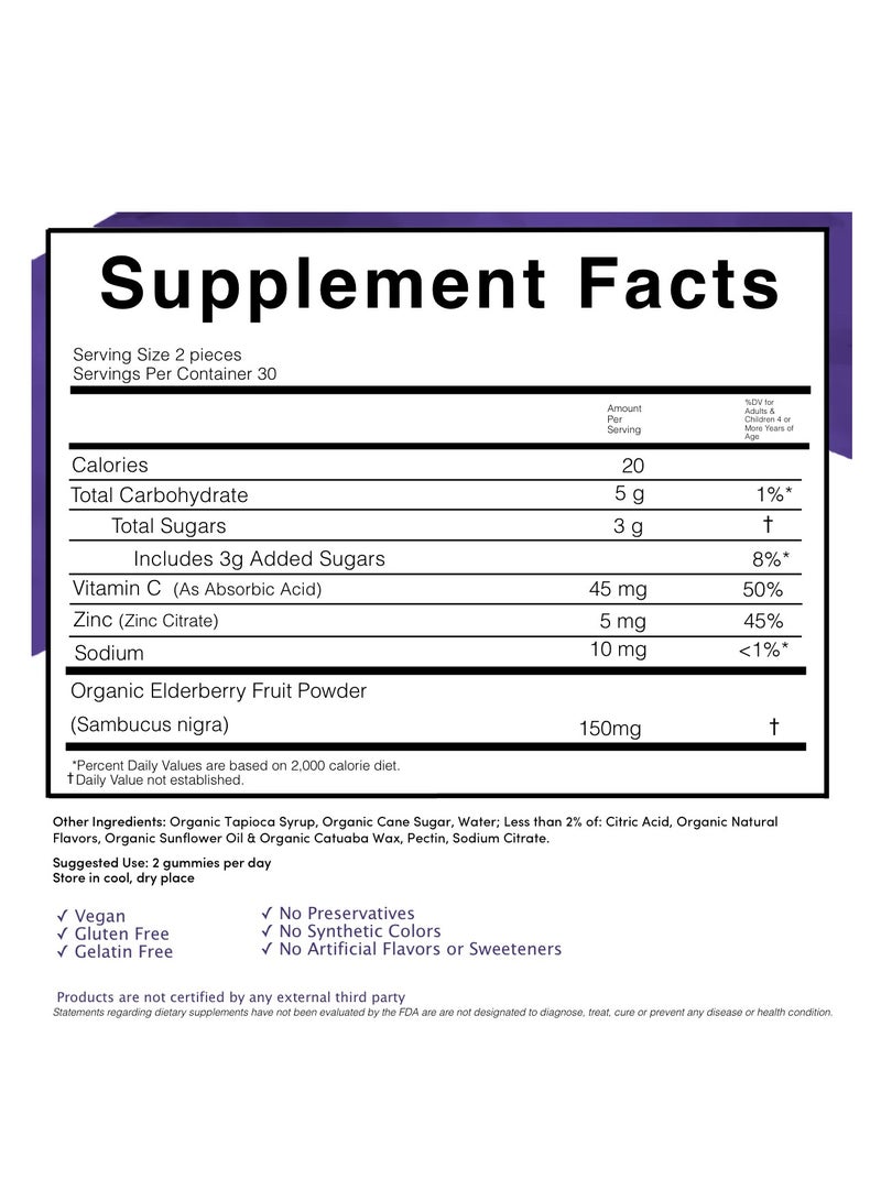 VITAMINA Organic Elderberry Dietary Supplement - Image 2
