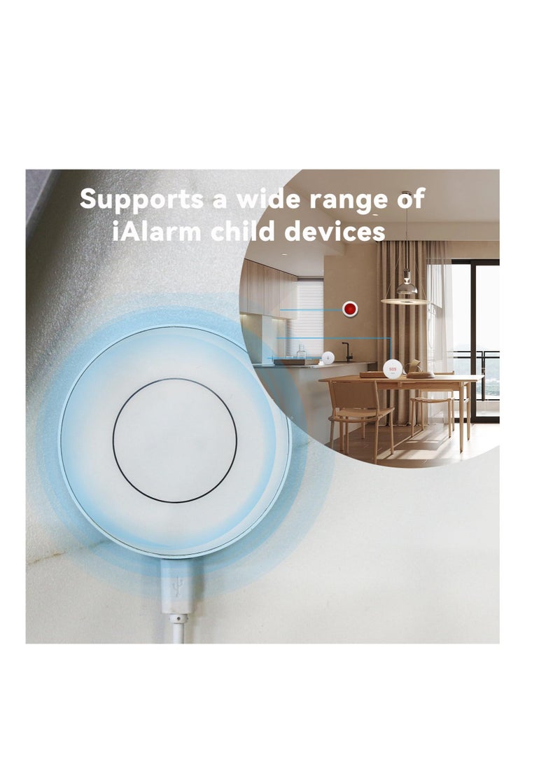 Excefore 3.0 Smart Home Hub, Supports for Zigbee Sevices Only, Works with Smart Life and Tuya App, Control and Multi-Device Management, Intelligent Bridge Wired Smart Home Gateway (White) - Image 3