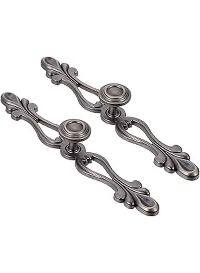 Antique Brass Cabinet Knobs 2Pcs Vintage European Style Wardrobe Handles Drawer Pulls - Image 1