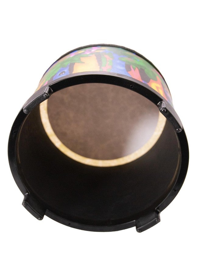 Remo KD-5080-01 Kids Percussion Floor Tom Drum - Fabric Rain Forest, 10" - Image 2