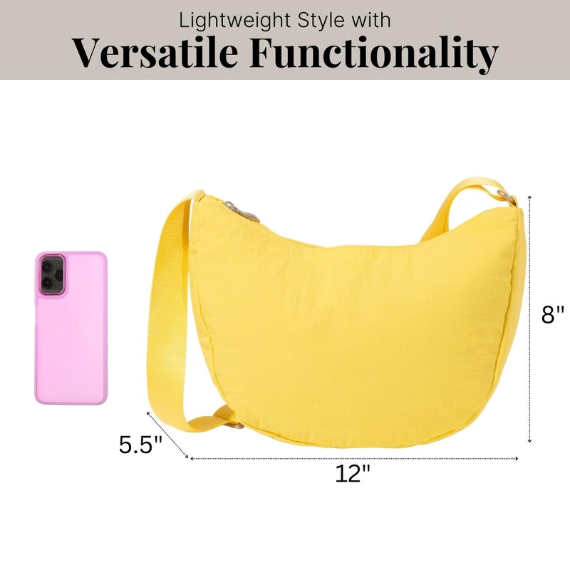 Baggallini Swift Crescent Crossbody Bag for Women - Lightweight 12"x8" Travel Purse Handbag - Image 4