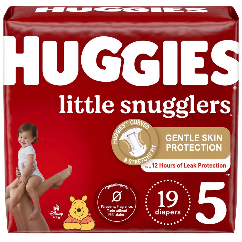 Huggies Size 5 Diapers Little Snugglers Baby Diapers Size 5 27 lbs 19 Count