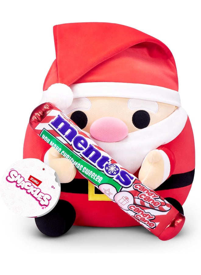 Snackles 14 inch Plush Christmas Edition Santa Claus & Mentos by ZURU - Image 1