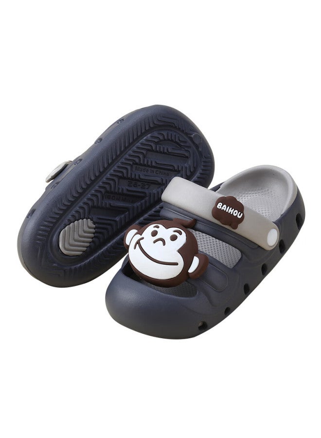 Baihou White Monkey Uni Kids Cartoon Indoor Outdoor Beach Children's Hole Sandals D04 Gray 32-33 - Image 4