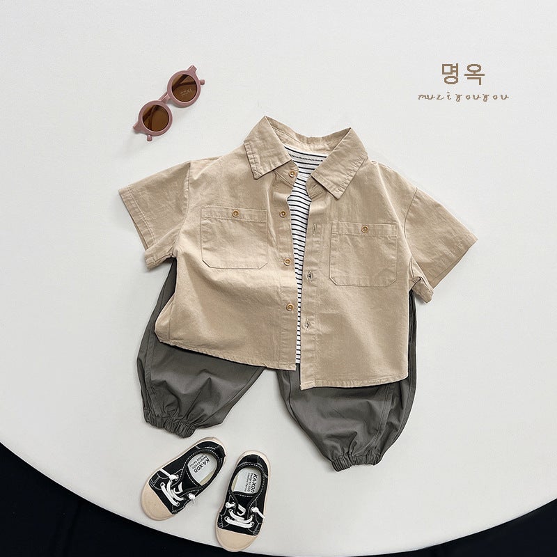 Boys And Girls Casual Pants Small And Medium-Sized Children'S Korean-Style Cotton Thin Outer Wear Trendy Children'S Pants Children'S Wear - Image 4