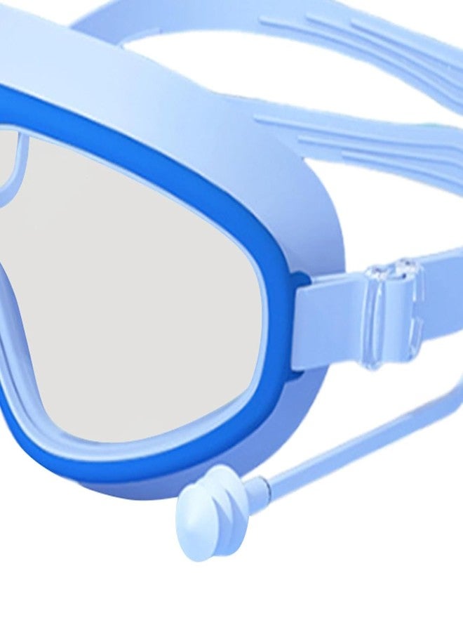 Spocco | Swimming Goggles for Kids with Ear Plugs | Big Frame, Leakproof, Anti-Fog Lenses for Boys & Girls - UV Protection & Adjustable Swim Googles for Young Swimmers | SG 100 | BLUE | 200 - Image 5