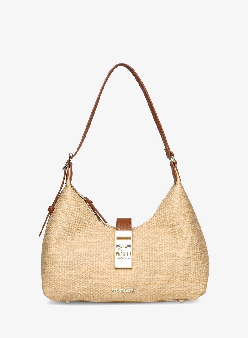 Textured Straw PU Hobo